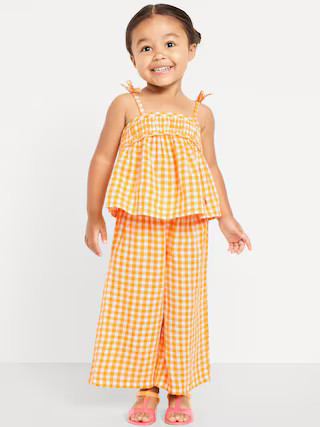 Sleeveless Printed Top and Wide-Leg Pants Set for Toddler Girls | Old Navy | Old Navy (US)