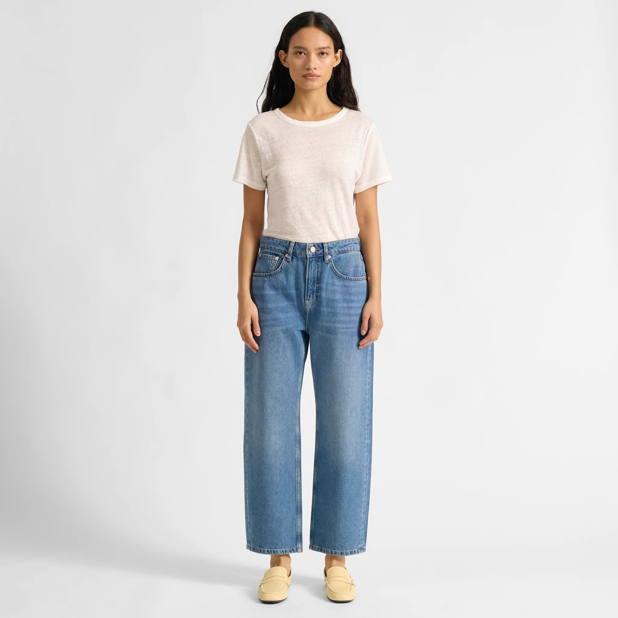 Dark Wash Relaxed Jeans | Albaray