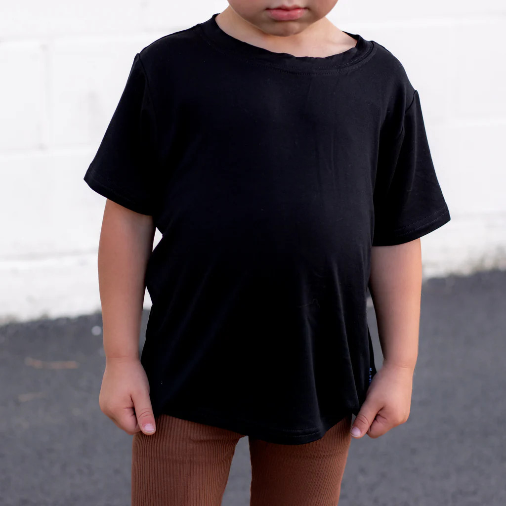 BAMBOO BASIC TEE- Midnight | millie + roo