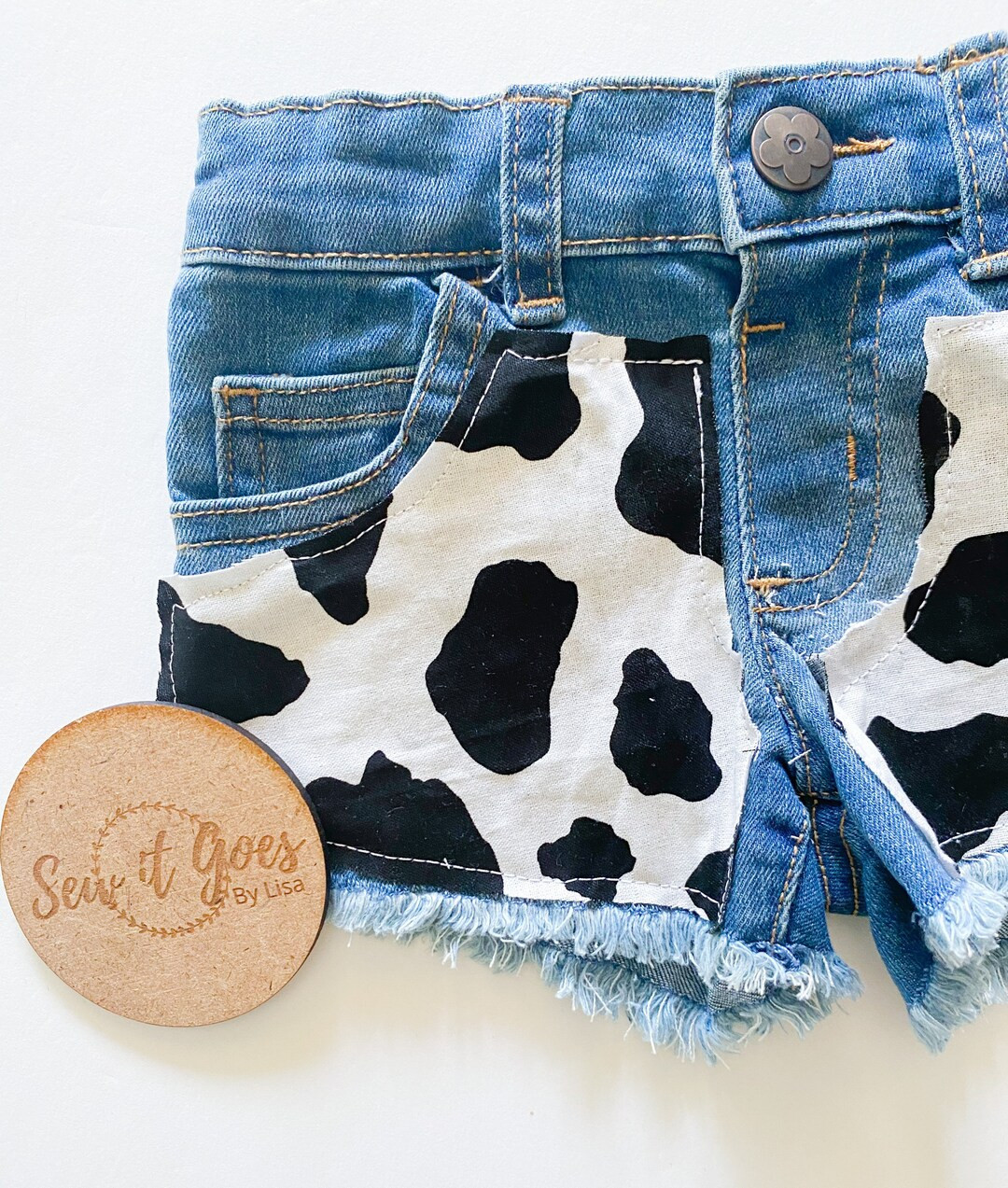 Baby girl clothes, toddler girl clothes, baby denim shorts, toddler denim shorts, Cow print short... | Etsy (US)