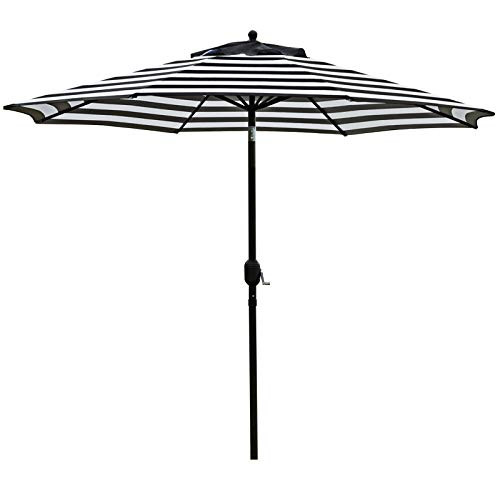 Sunnyglade 9' Patio Umbrella Outdoor Table Umbrella with 8 Sturdy Ribs (Black and White) | Amazon (US)