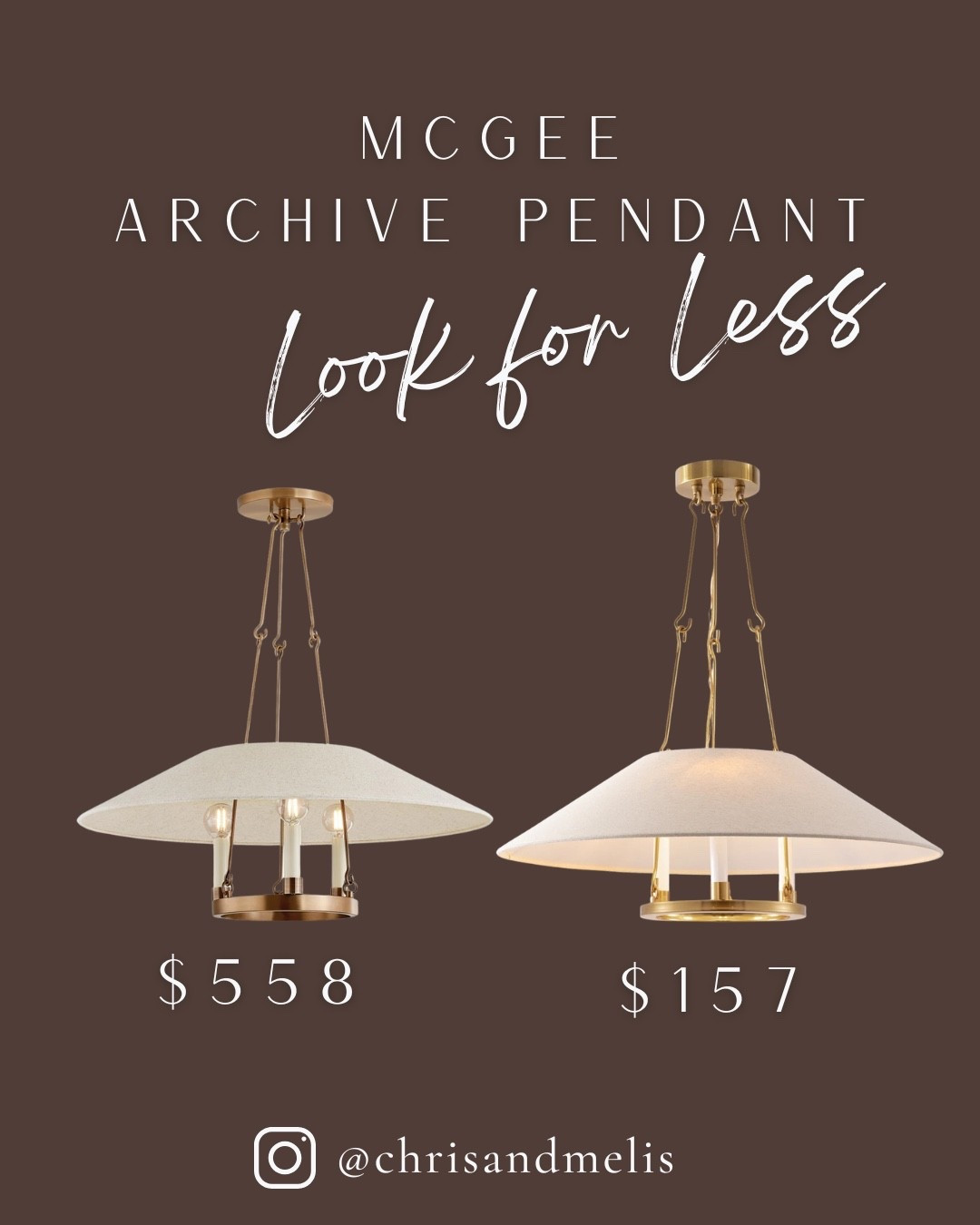 This pendant light gives you the McGee feel for $400 less! If you need 2-3 pendants it can save over $1,000! 

Kitchen design 
Kitchen Lightingg