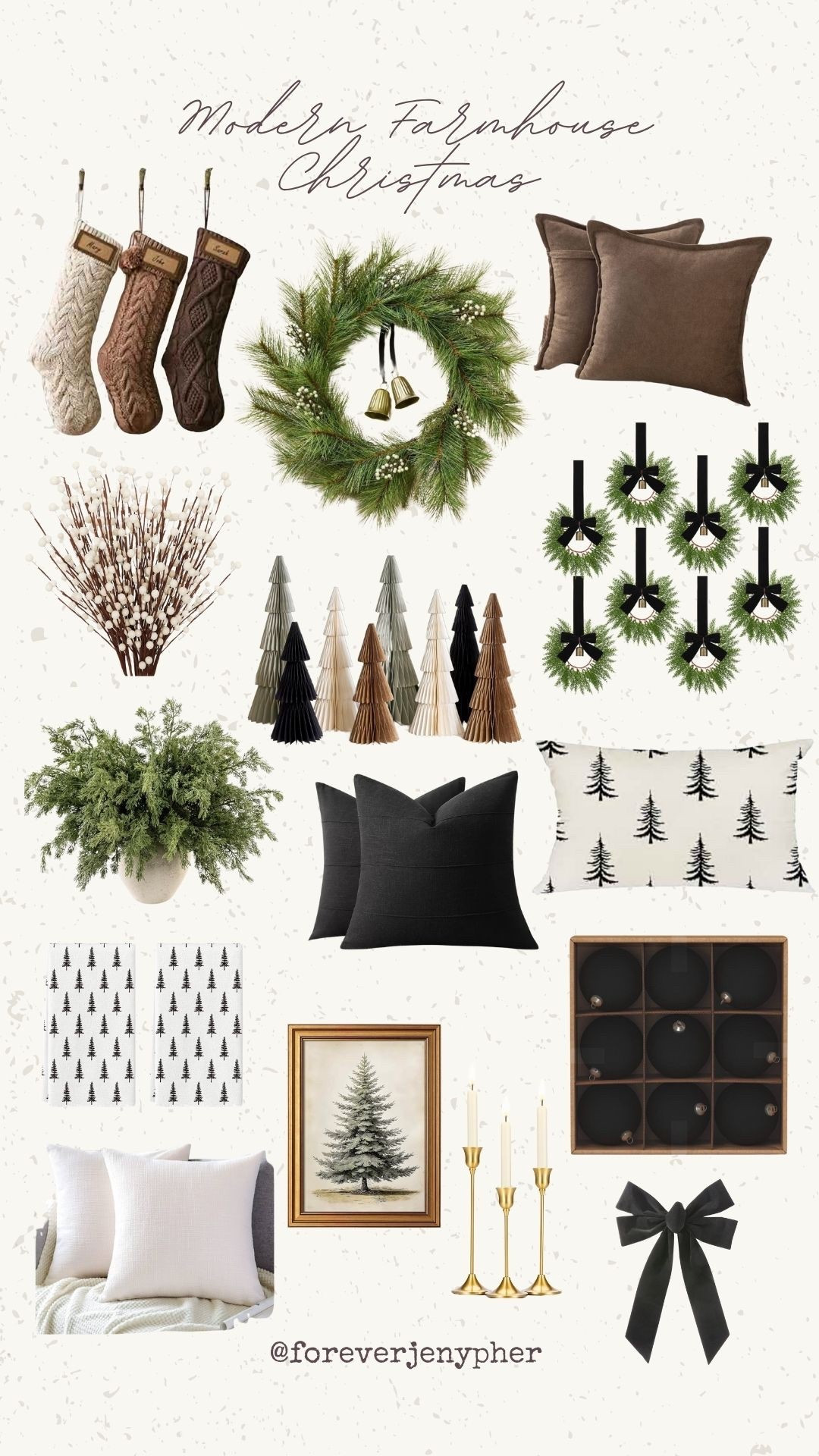 Modern Farmhouse Christmas Decor 🤍🎄