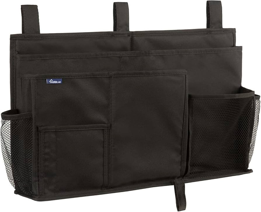 Surblue Bedside Caddy Hanging Bed Organizer Storage Bag Pocket for Bunk and Hospital Beds, Colleg... | Amazon (US)