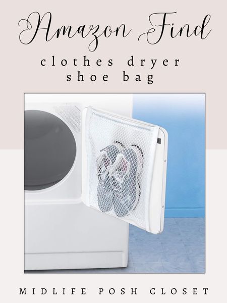 AMAZON FIND!	This mesh bag allows you to dry shoes in the clothes dryer without all the noise…and without the shoes opening the dryer door.  Perfect for those stinky teenager sneakers!

#LTKhome #LTKSeasonal #LTKfindsunder50