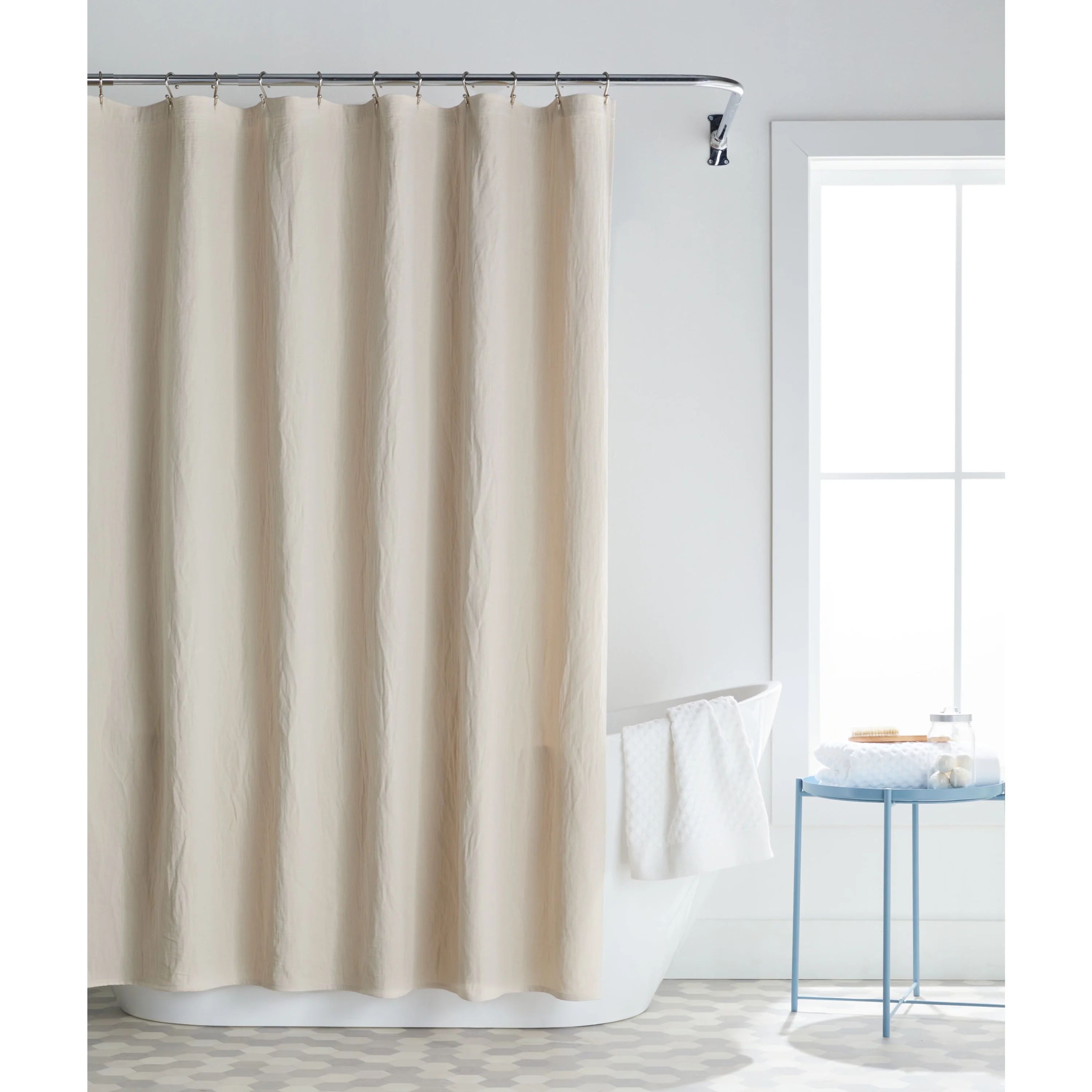 Better Homes & Gardens, Gauze Shower Curtain Beige, 72" x72", Count of 1, Cotton, Polyester | Walmart (US)