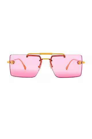VERSACE Rock Icons Rectangle in Gold & Fuchsia from Revolve.com | Revolve Clothing (Global)