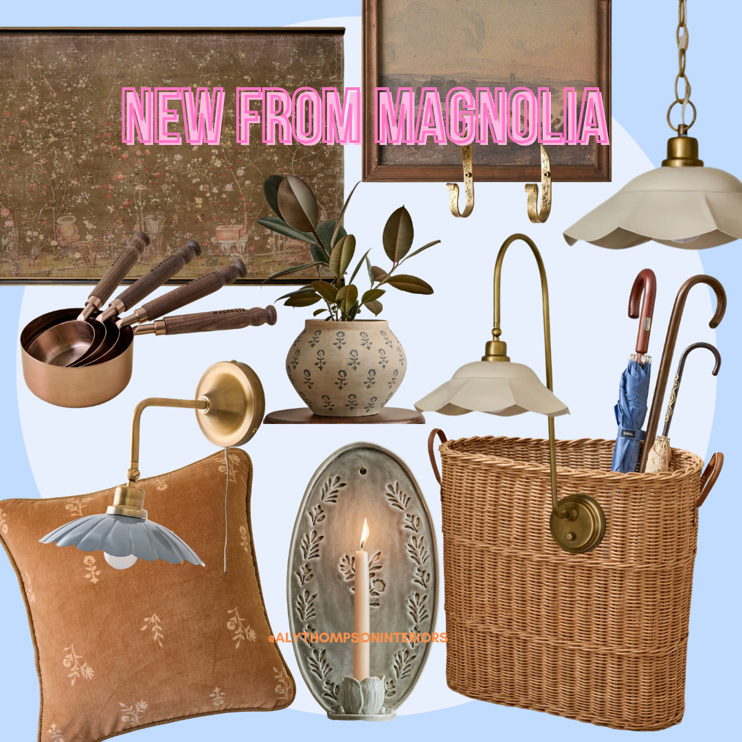 Magnolia | New Arrivals | Spring Decor | Spring | Home Decor | Tapestry | Throw Pillow | Wall Sconce | Wicker Basket | Measuring Spoons | Vase | Pot 

 #LTKSeasonal #LTKHome #LTKSaleAlert