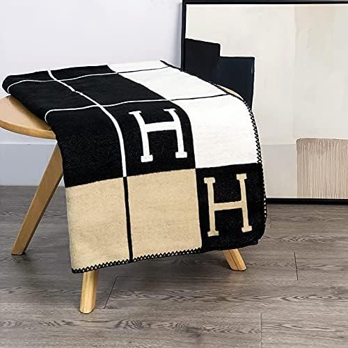 Amazon.com: Kamchen Luxury H Blanket Knitted Blanket Single Blanket, Plush Keep Warm, Comfortable... | Amazon (US)