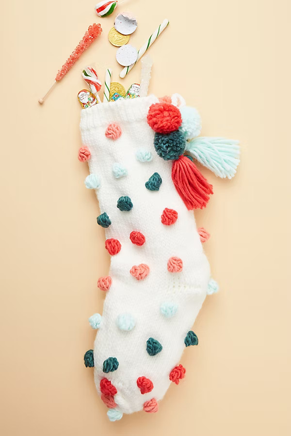 Sally Pom-Pom Stocking | Anthropologie (US)