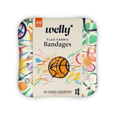 Welly Flex Fabric Sports Ball Adhesive Bandages - 48ct | Target