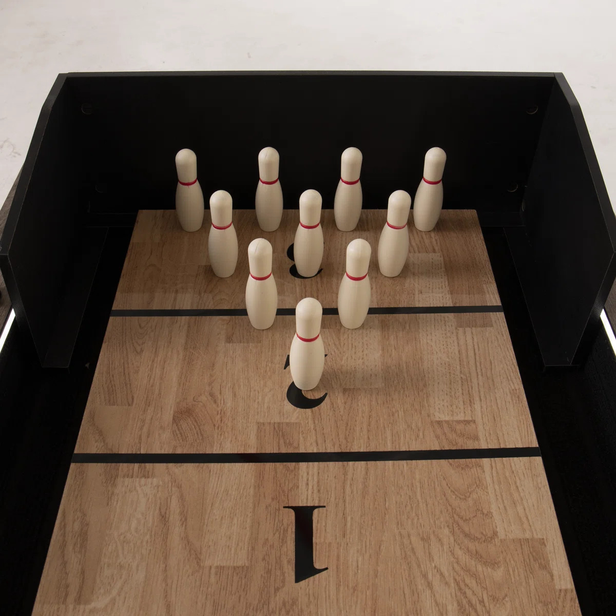 American Legend Brookdale 9’ LED Light Up Shuffleboard Table with Bowling | Wayfair North America