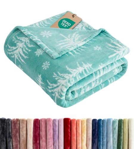 Christmas Fleece Blanket Throw Size - Flannel Throw - Snowflakes, 50x60 | Amazon (US)