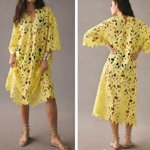 New Anthropologie Floral Eyelet Kaftan Dress | Poshmark