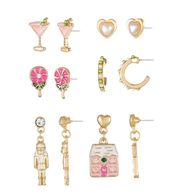 Packed Party Christmas is Coming Earrings, 6 Pairs | Walmart (US)