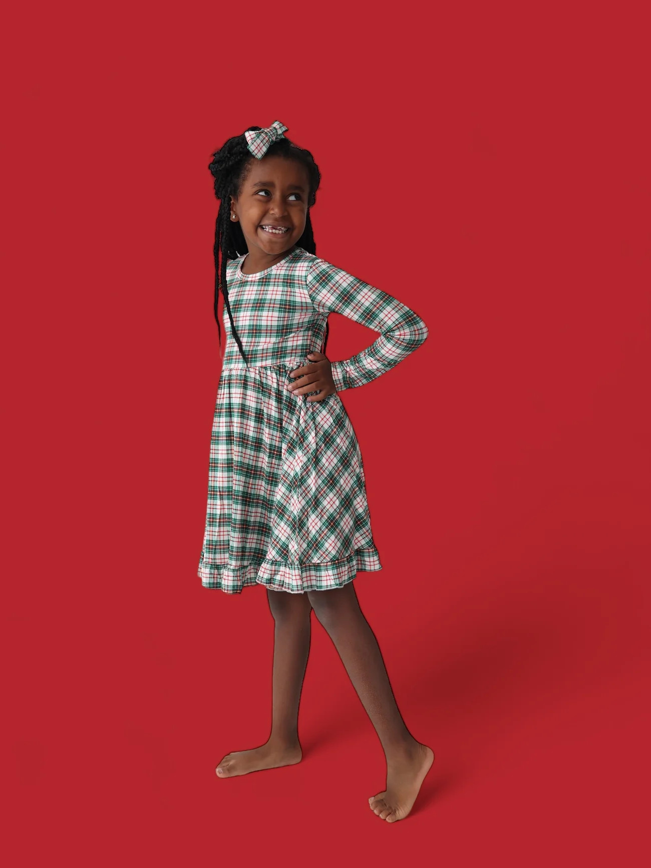 MERRY TARTAN DREAM RUFFLE DRESS | Dream Big Little Co.