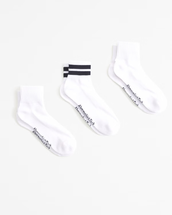 3-Pack Quarter Socks | Abercrombie & Fitch (US)