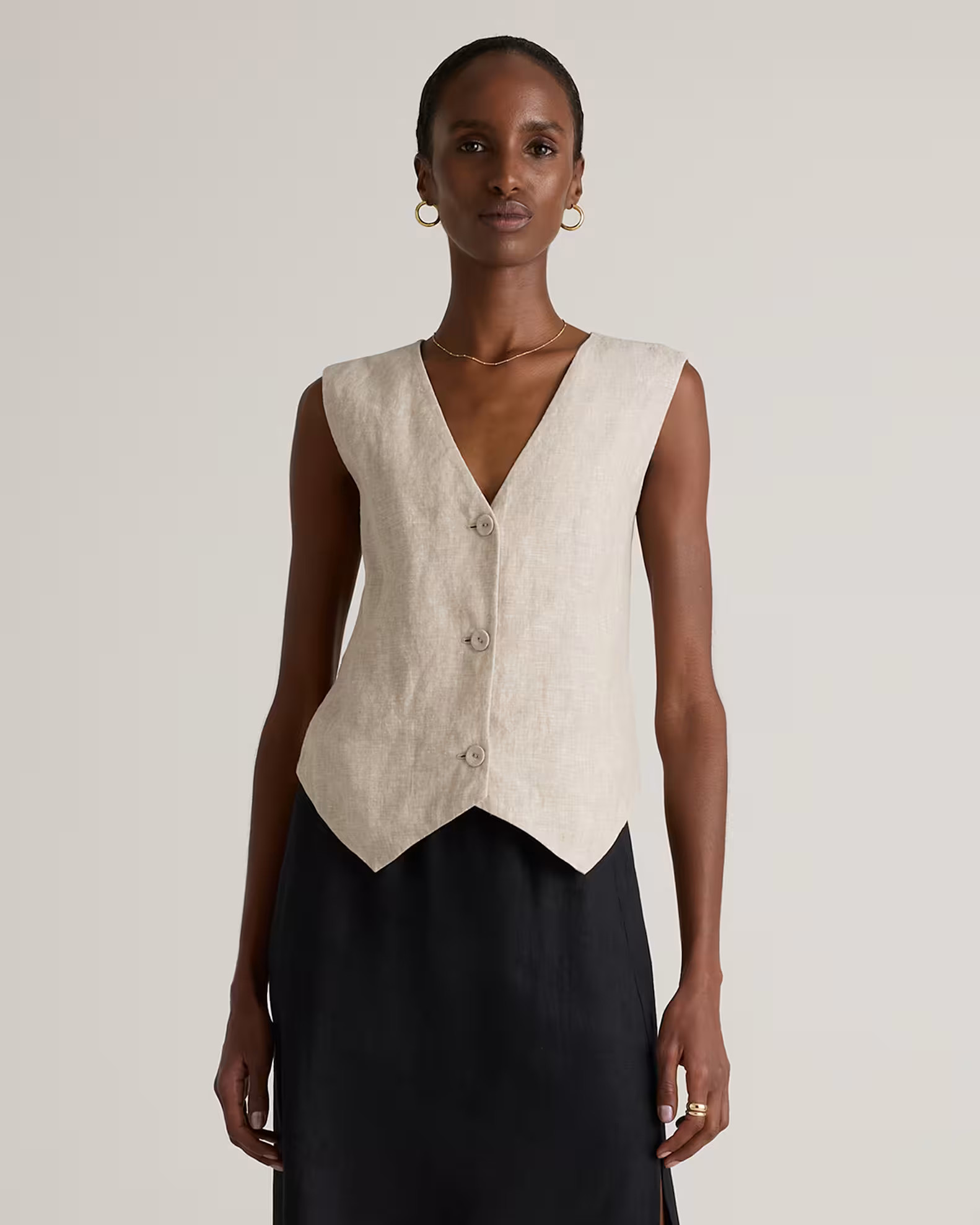 100% European Linen Vest | Quince