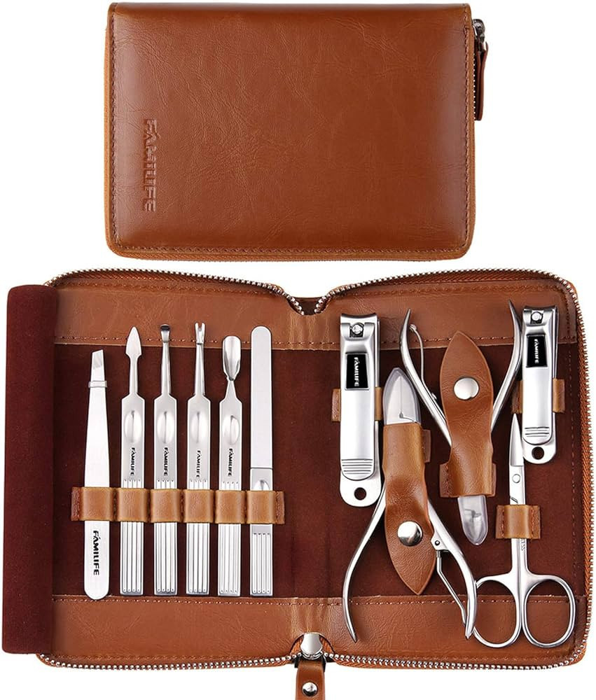 Manicure Set, FAMILIFE Professional Manicure Kit Nail Clippers Set 11 in 1 Stainless Steel Pedicu... | Amazon (US)