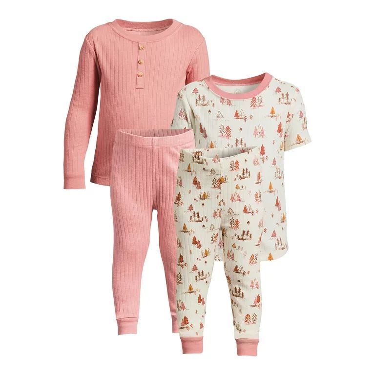 Wonder Nation Toddler 4PC Pajama Set, Sizes 12M-5T - Walmart.com | Walmart (US)