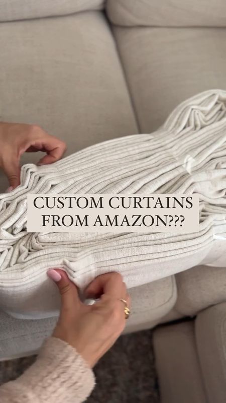 Custom curtains from Amazon: two pages curtains liz linen curtains. Triple pleat, ivory white, room darkening 

Living room, bedroom, amazon home finds 

#LTKSeasonal #LTKhome #LTKFind