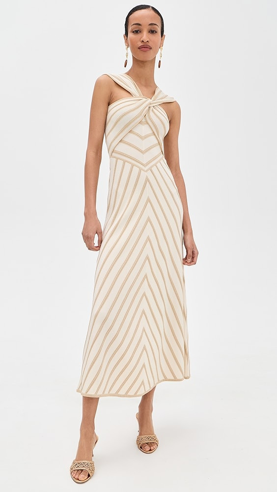 Luna Metallic Halter Dress | Shopbop
