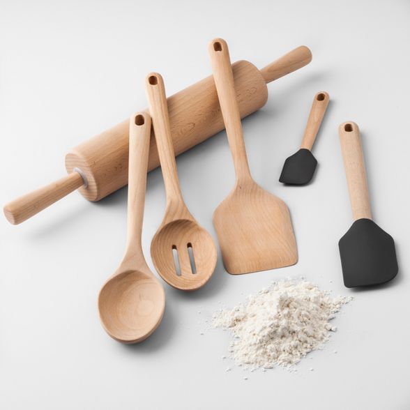 Beech Wood Slotted Spoon - Made By Design™ | Target