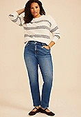 Plus Size Risen® High Rise Tummy Control Panel Ankle Skinny Jean | Maurices