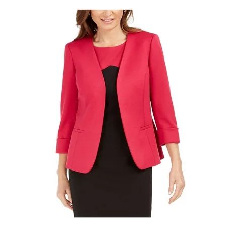 KASPER Womens Pink Blazer Wear To Work Jacket Size 4 | Walmart (US)