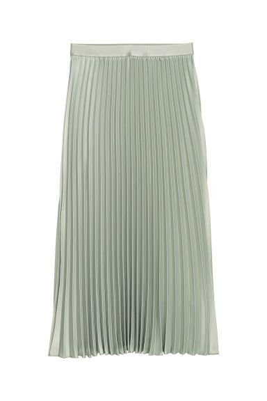 H & M - Pleated Skirt - Green | H&M (US + CA)