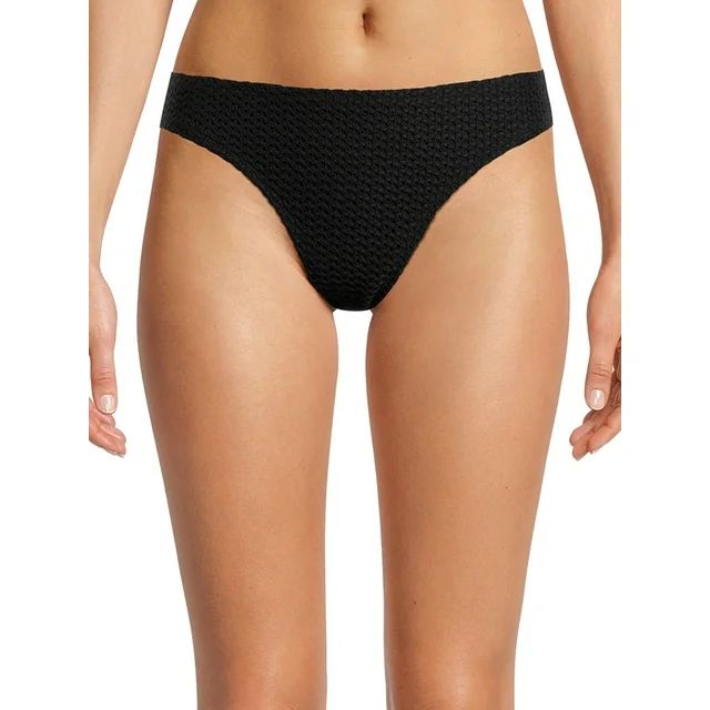 Time and Tru Women's Mid Rise Crochet Bikini Swim Bottom, Sizes S-3X - Walmart.com | Walmart (US)