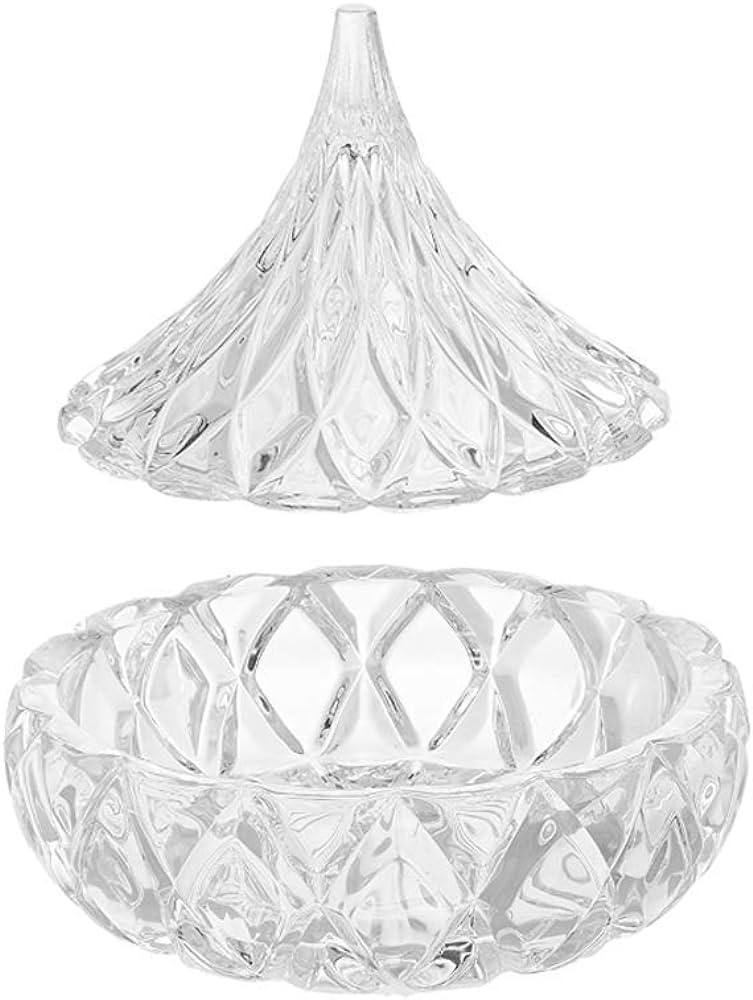 Mini Crystal Glass Candy Dish with Lid Small Covered Candy Bowl Crystal Candy Jar Candy Box Sugar... | Amazon (US)