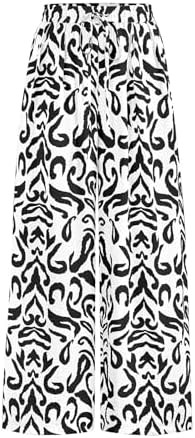 PRETTYGARDEN Womens Pants Elastic Waist Floral Lightweight Palazzo Pants for Women Casual Lounge ... | Amazon (US)