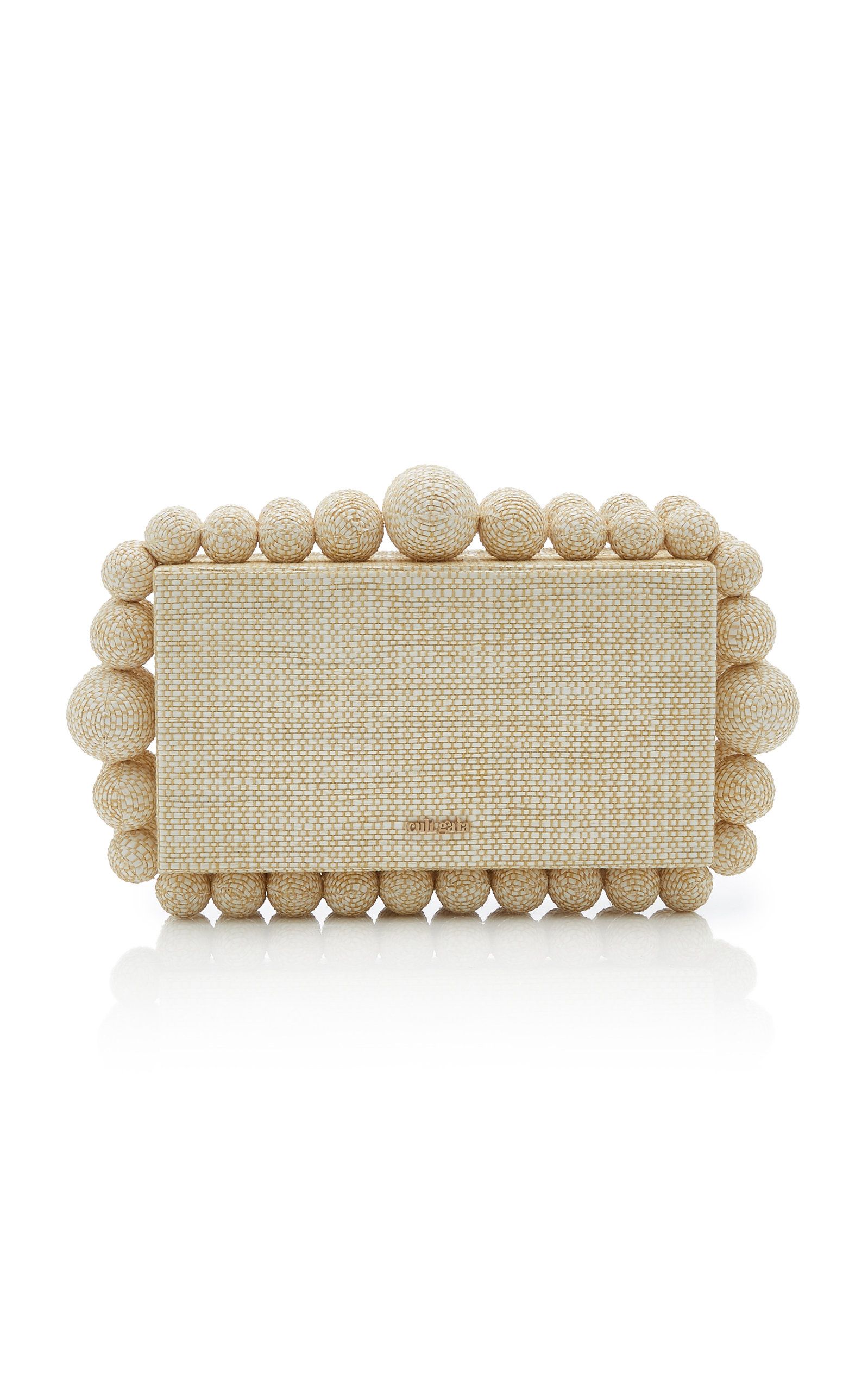 Eos Embellished Raffia Box Clutch | Moda Operandi Global