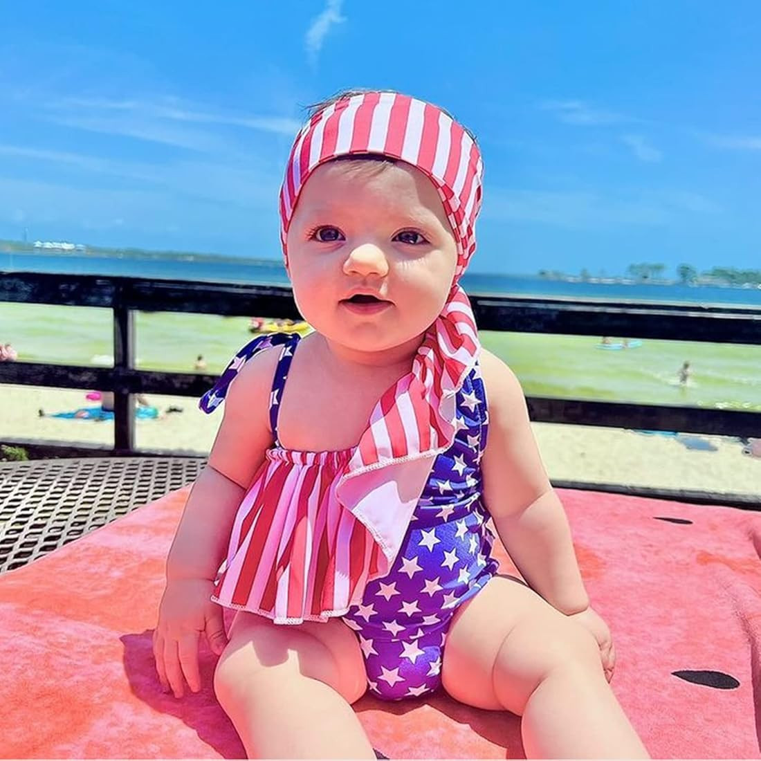 Toddler Baby Girls Ruffles Bikini One Piece Swimsuits Floral Off Shoulder Swimwear Beach Bathing ... | Amazon (US)