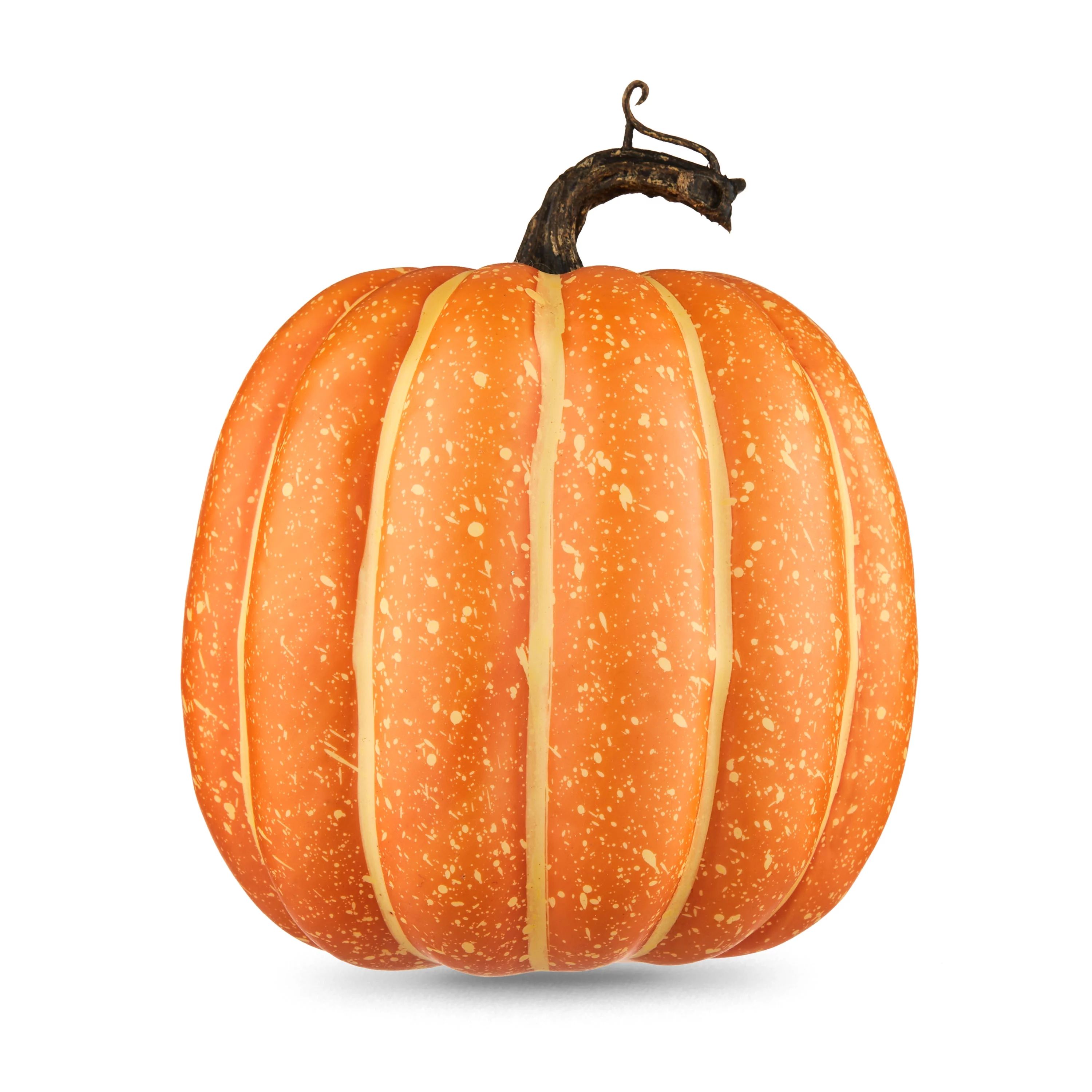 Harvest 6.5"H Orange Foam Pumpkin Decoration, Way to Celebrate | Walmart (US)
