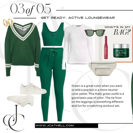This white Marc Jacobs belt bag is the perfect size for quick errands or a casual lunch. 

Green active loungewear outfit, white sneakers, white bags 

#LTKover40 #LTKshoecrush #LTKstyletip
