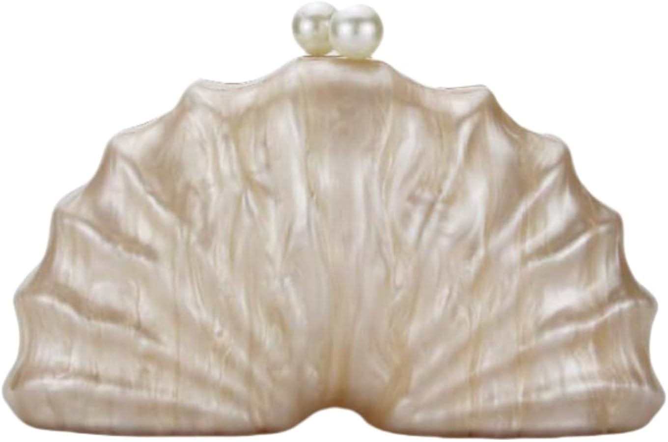 Women Acrylic Shell Shaped Clutch Luxury Marble Acrylic Evening Handbag Unique Chain Shoulder Bag... | Amazon (US)