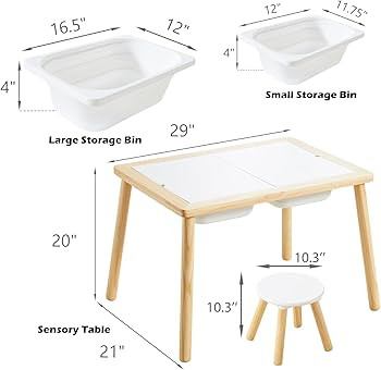 Asweets Sensory Table for Toddlers, Indoor Table with Storage Bins, Kids Play Activity Desk with ... | Amazon (US)