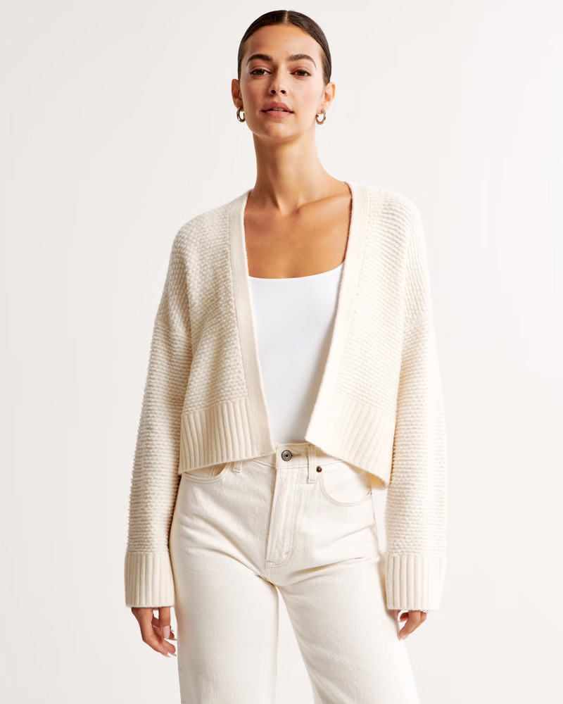 Loop Stitch Non-Closure Cardigan | Abercrombie & Fitch (US)