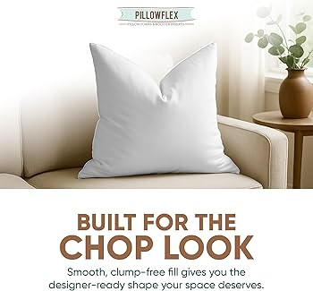 Pillowflex Synthetic Down Alternative Pillow Inserts for Shams - Comfy Pillows for Sleeping, Perf... | Amazon (US)