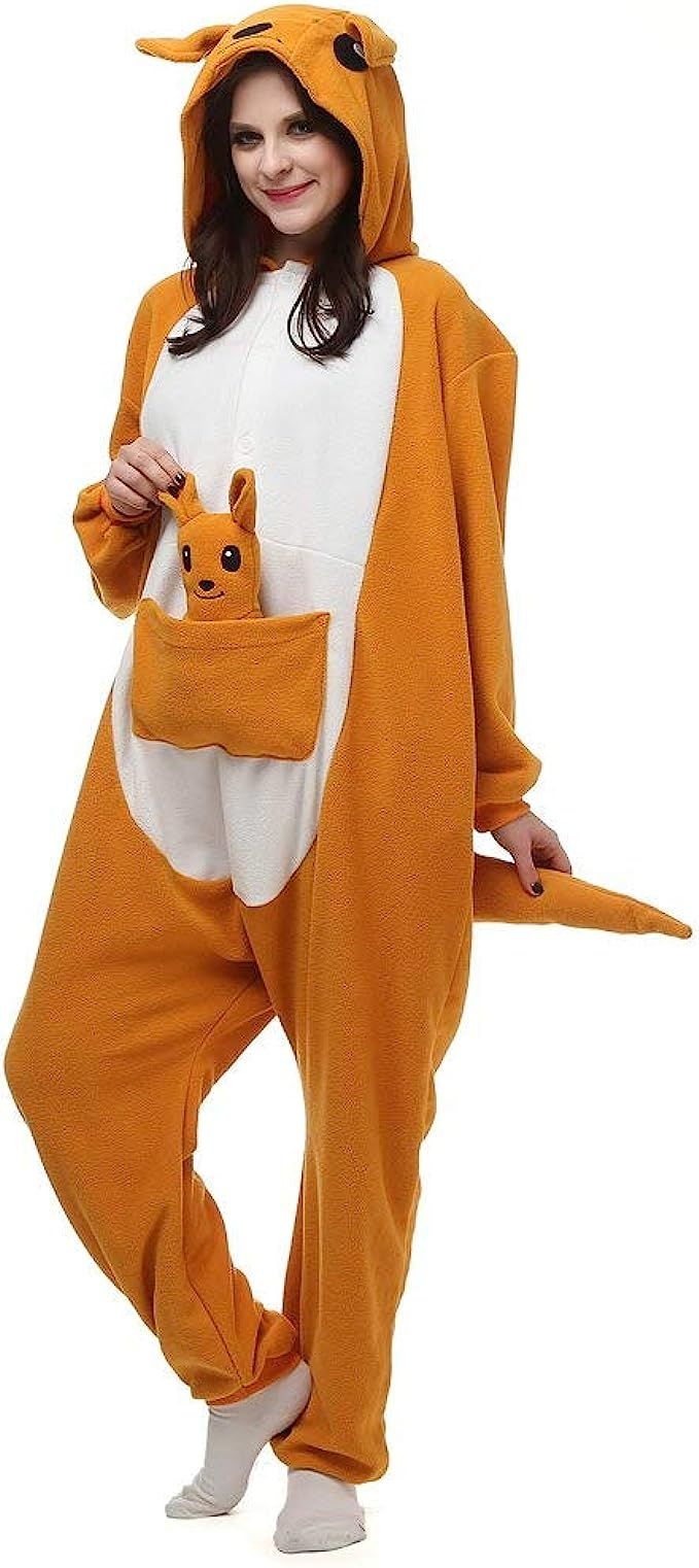 RULTA Animal Kangaroo Onesie Unisex Adult Pajamas Cosplay Costumes Halloween Christmas | Amazon (US)