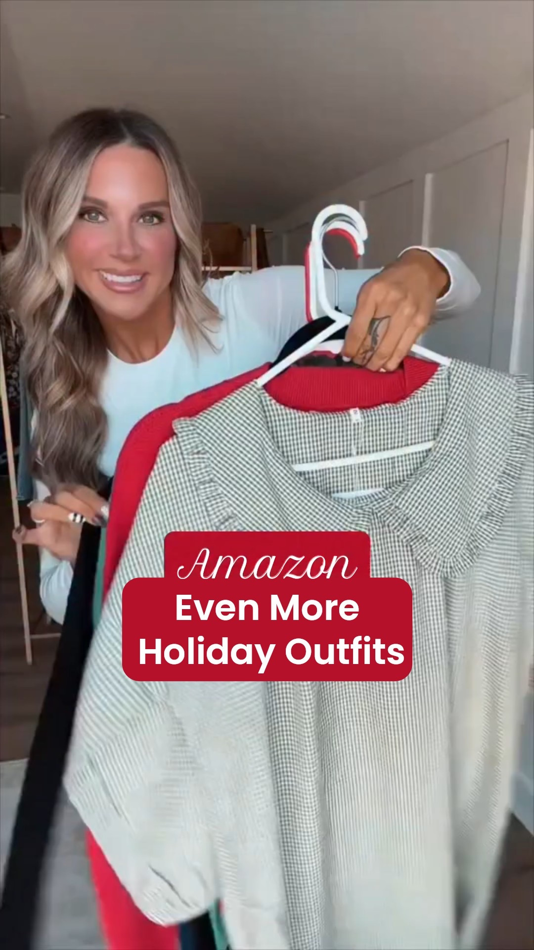 Back with more holiday outfit ideas for any occasion! Lots of super cute dresses, satin skirts and the cutest holiday sweaters you can wear all season long!
I’m 5’6 139lbs wearing size medium skirts, small tops, medium skirts, size 6 wide leg jeans, shoes all fit true to size. (Also linking a similar pair of flats that’s so cute!)  

 #LTKHoliday #LTKFindsUnder100