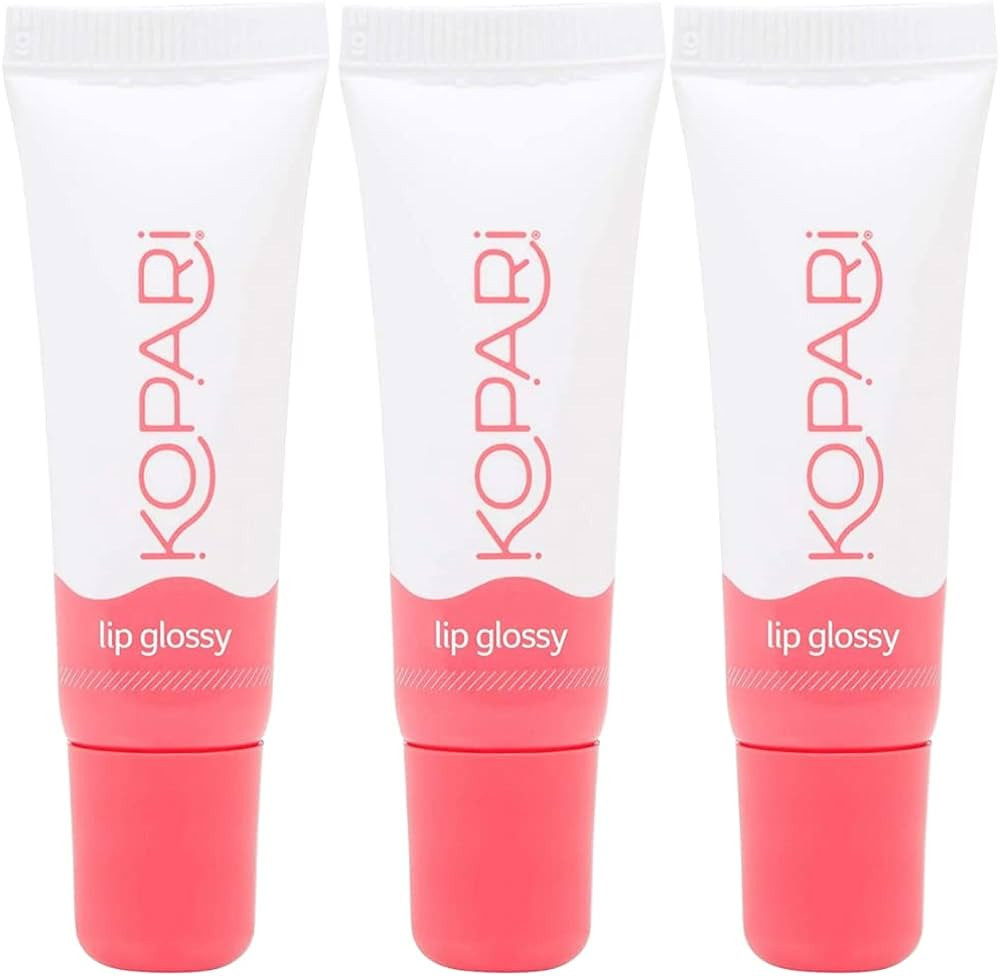 Kopari Coconut Lip Glossy | Clear 3 Pack | Vegan Hydrating Moisturizing Lip Oil Vitamin E Shea Bu... | Amazon (US)