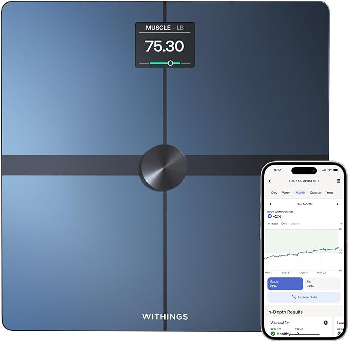 WITHINGS Body Smart - Accurate Scale for Body Weight and Fat Percentage, Body Composition Wi-Fi a... | Amazon (US)