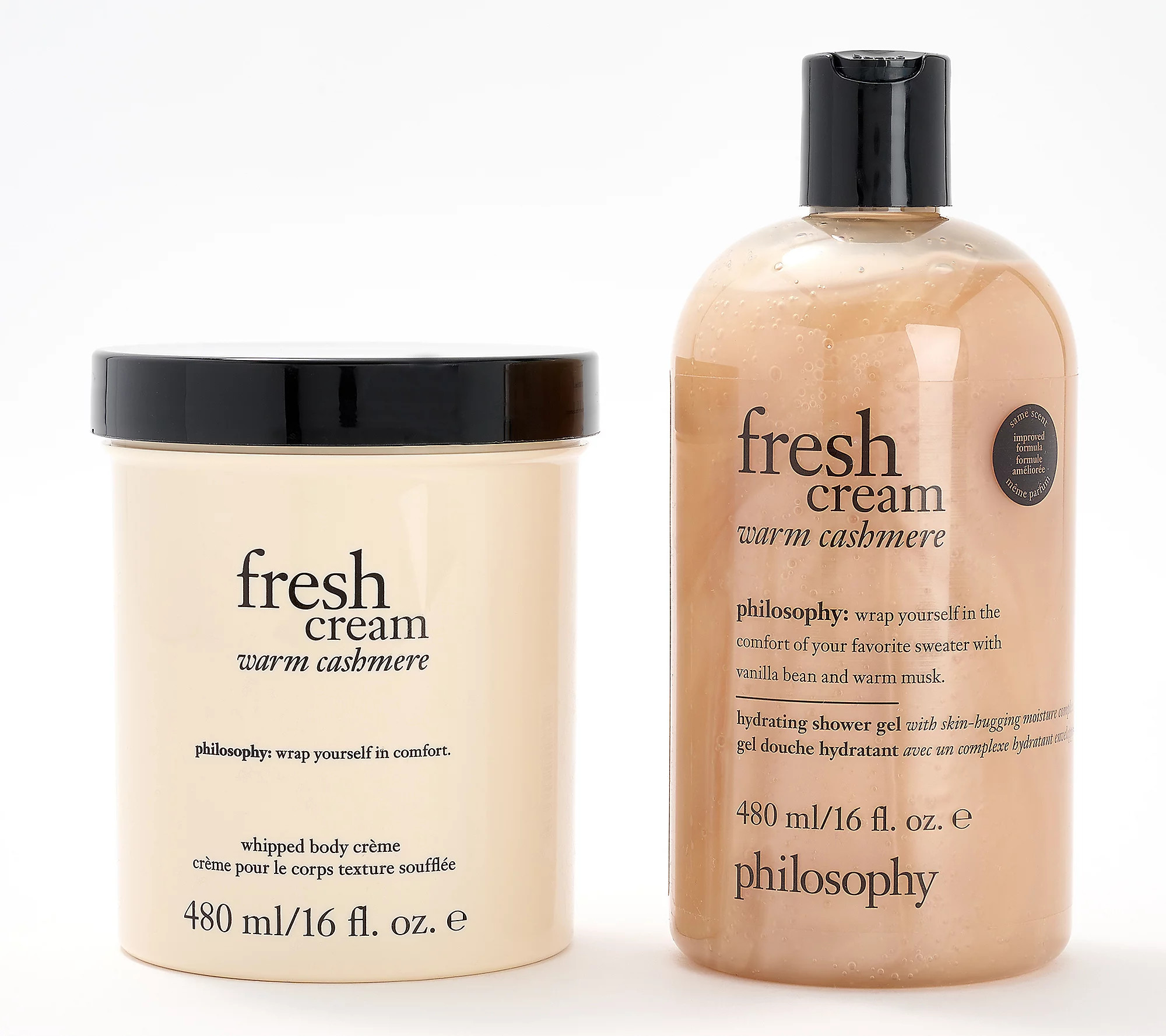 philosophy fresh cream warm cashmere shower gel & body creme | QVC