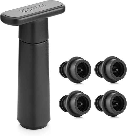 Amazon.com: WOTOR Wine Saver Vacuum Pump with 4 Stoppers, Wine Stopper & Preserver, Reusable Bott... | Amazon (US)