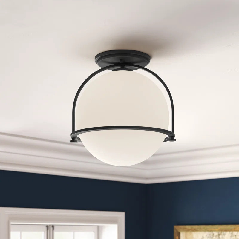 McCormick Hand Blown Glass Semi Flush Mount | Wayfair North America