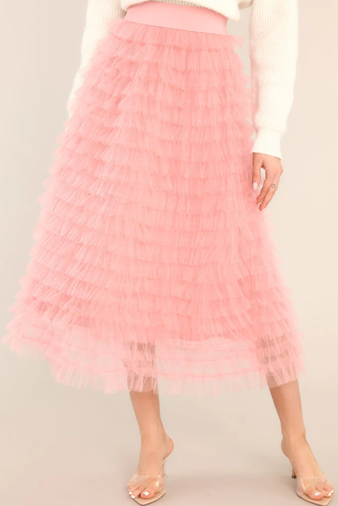 Good Luck Charm Pink Tulle Skirt | Red Dress 