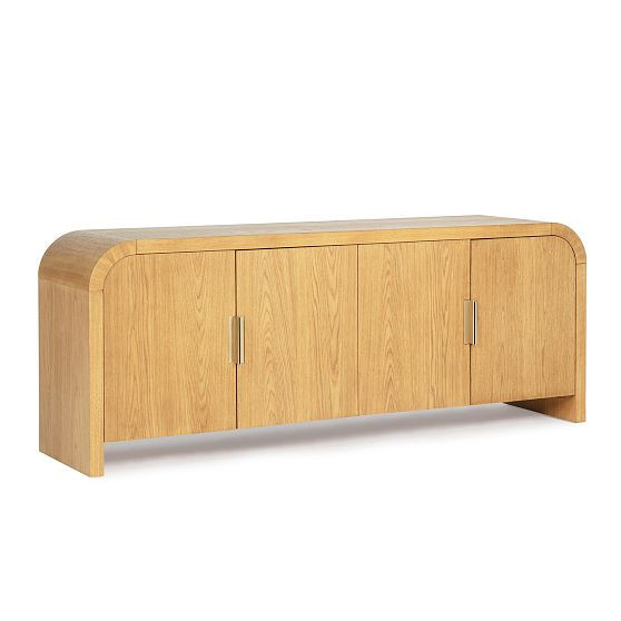 Whitney 72"" Media Console, Natural Oak | West Elm (US)
